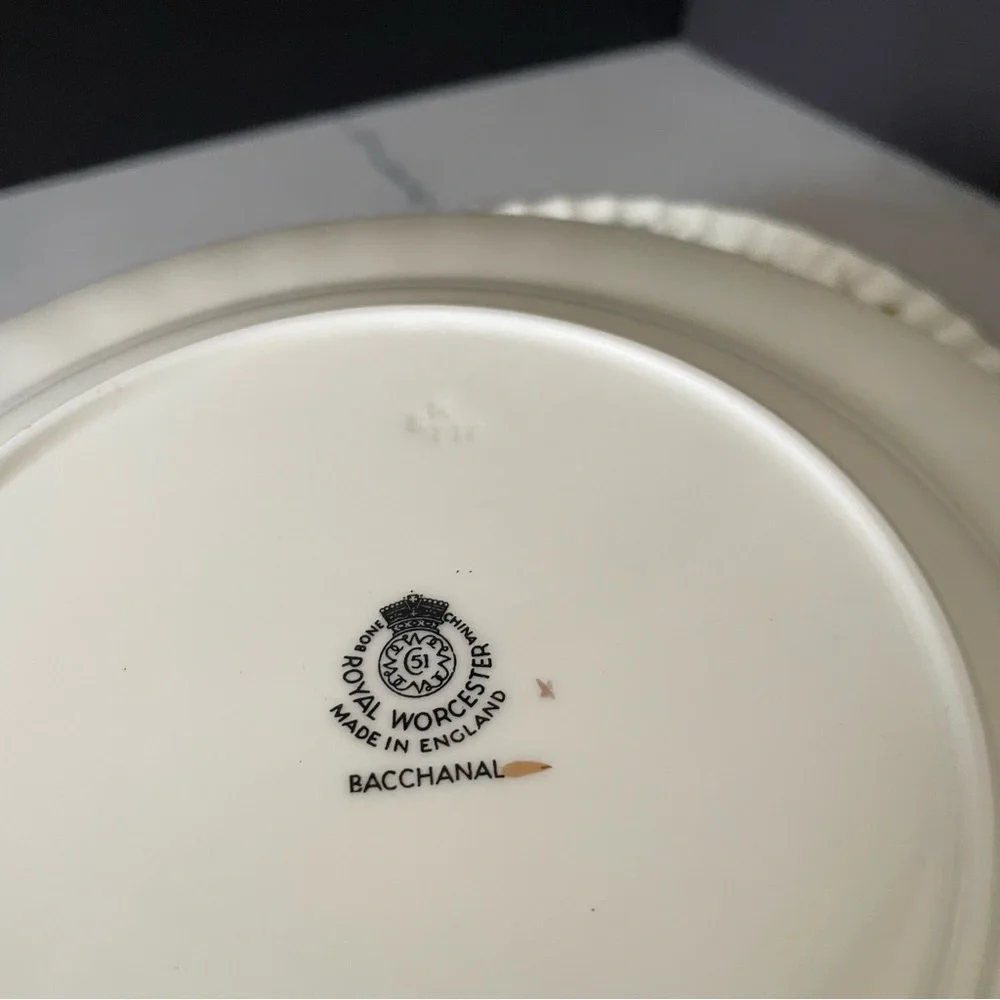 SET of 9 Salad Plates - Bacchanal by Royal Worcester